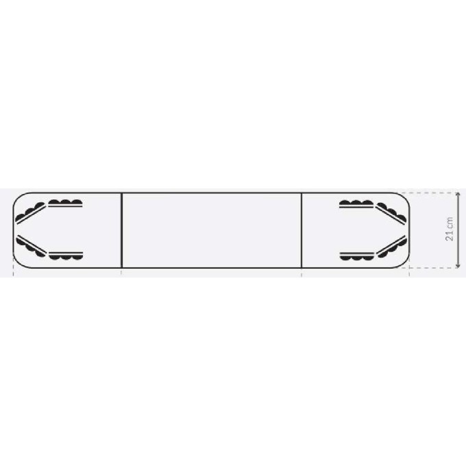 Rampa luminoasa LED cu 24 LED-uri - Lungime intre 90 -120 cm